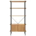 Étagère à 5 niveaux armoire 80x40x163cm Acier bois d'ingénierie