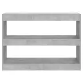 Bibliothèque/Séparateur de pièce Gris béton 100x30x72 cm
