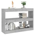Bibliothèque/Séparateur de pièce Gris béton 100x30x72 cm
