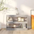 Bibliothèque/Séparateur de pièce Gris béton 100x30x72 cm