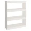 Bibliothèque/Séparateur de pièce Blanc 80x30x103,5cm Pin solide
