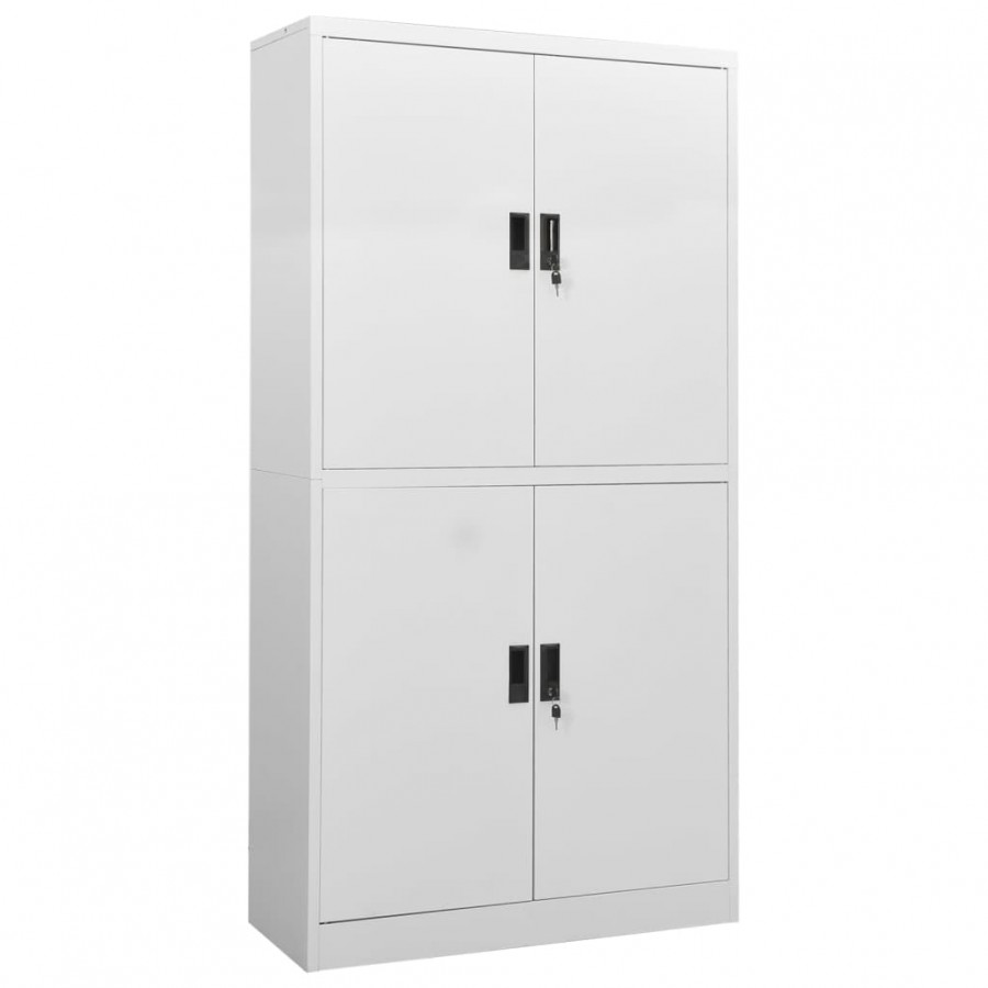 Armoire de bureau Gris clair 90x40x180 cm Acier