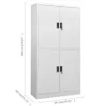 Armoire de bureau Gris clair 90x40x180 cm Acier