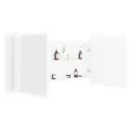 Armoire salle de bain à miroir LED Blanc 100x12x45 cm Acrylique