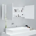 Armoire salle de bain à miroir LED Blanc 100x12x45 cm Acrylique