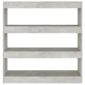 Bibliothèque/Séparateur de pièce Gris béton 100x30x103 cm