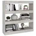 Bibliothèque/Séparateur de pièce Gris béton 100x30x103 cm