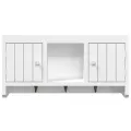 Armoire à clés Blanc 40x8,5x20 cm Bois d'ingénierie et acier