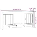 Armoire à clés Blanc 40x8,5x20 cm Bois d'ingénierie et acier