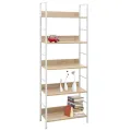 Bibliothèque à 5 niveaux chêne 60x27,6x158,5 cm bois ingénierie