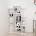 Bibliothèque Blanc 86x25,5x140 cm Aggloméré