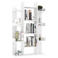 Bibliothèque Blanc 86x25,5x140 cm Aggloméré