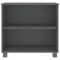 Buffet HAMAR Gris foncé 85x35x80 cm Bois massif de pin