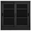 Armoire à portes coulissantes Anthracite 90x40x90 cm Acier