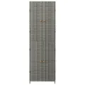 Armoire de rangement jardin Gris 59x40x180 cm Résine tressée