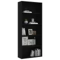 Bibliothèque à 5 niveaux Noir 80x30x189 cm Aggloméré