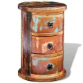 Armoire avec 3 tiroirs Bois de récupération massif
