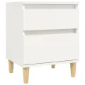Tables de chevet 2 pcs Blanc 40x35x50 cm