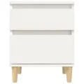 Tables de chevet 2 pcs Blanc 40x35x50 cm