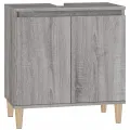 Meuble d'évier sonoma gris 58x33x60 cm bois d'ingénierie