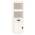 Buffet haut Blanc 34x40x108,5 cm Bois massif de pin