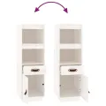 Buffet haut Blanc 34x40x108,5 cm Bois massif de pin