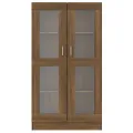 Armoire à vitrine Chêne brun 82,5x30,5x150 cm Bois d'ingénierie