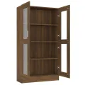 Armoire à vitrine Chêne brun 82,5x30,5x150 cm Bois d'ingénierie