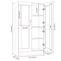 Armoire à vitrine Chêne brun 82,5x30,5x150 cm Bois d'ingénierie