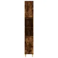 Armoire de bain chêne fumé 30x30x190 cm bois d'ingénierie