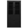 Armoire de bureau Noir 90x40x180 cm Acier
