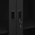 Armoire de bureau Noir 90x40x180 cm Acier