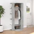 Armoire de couloir Gris béton 97,5x37x99 cm Bois d'ingénierie