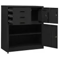 Armoire de bureau et jardinière Anthracite 90x40x125 cm Acier