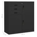 Armoire de bureau et jardinière Anthracite 90x40x125 cm Acier