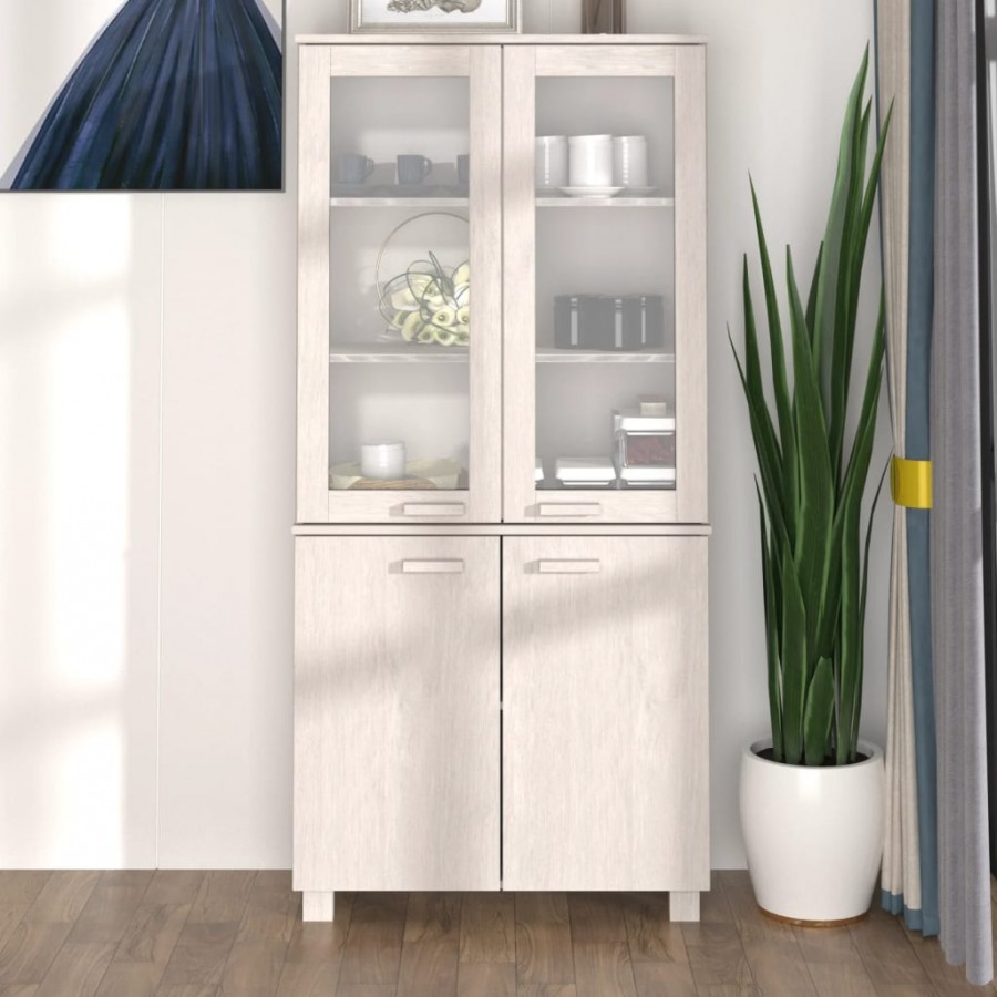 Buffet HAMAR Bois massif de pin Blanc