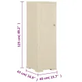 Armoire plastique 40x43x125 cm design de bois blanc angora