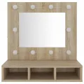 Armoire à miroir avec LED Chêne sonoma 60x31,5x62 cm