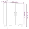 Buffet Sonoma gris 70x34x90 cm Bois d'ingénierie