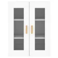Armoires murales 2 pcs blanc bois d'ingénierie
