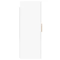 Armoires murales 2 pcs blanc bois d'ingénierie