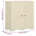 Armoire plastique 79x43x85,5 cm design de bois blanc angora