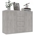 Buffet Gris béton 88x30x65 cm Aggloméré