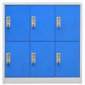 Armoires à casiers 5 pcs Gris clair et bleu 90x45x92,5 cm Acier