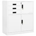 Armoire de bureau Blanc 90x40x102 cm Acier