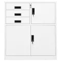 Armoire de bureau Blanc 90x40x102 cm Acier