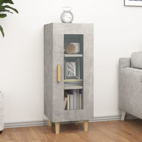 Buffet Gris béton 34,5x34x90 cm Bois d'ingénierie