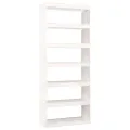Bibliothèque/Séparateur de pièce Blanc 80x30x199,5cm Pin solide