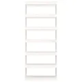 Bibliothèque/Séparateur de pièce Blanc 80x30x199,5cm Pin solide