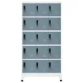 Armoire à casiers Gris clair et gris foncé 90x40x180 cm Acier